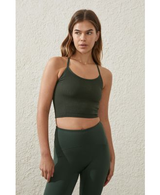Body - Seamless Mesh Back Tank - Forest green