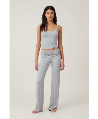 Body - Sleep Recovery Roll Waist Pant - Grey marle rib