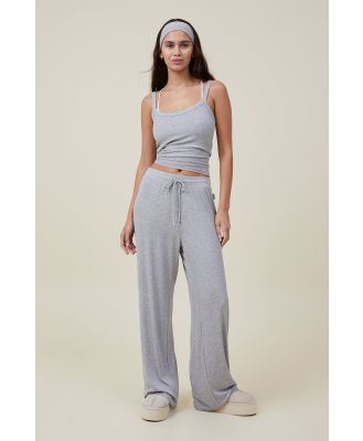 Body - Sleep Recovery Wide Leg Pant - Grey marle rib