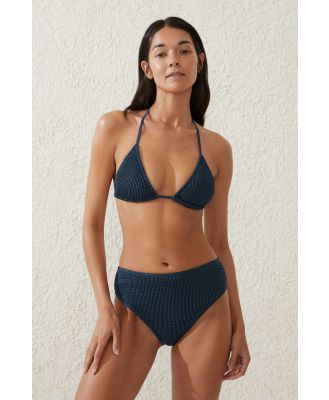Body - Slider Triangle Bikini Top - Tidal navy/black crinkle