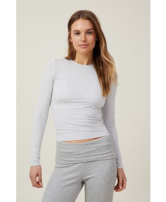 Body - Soft Lounge Long Sleeve Crew Neck Top - Grey