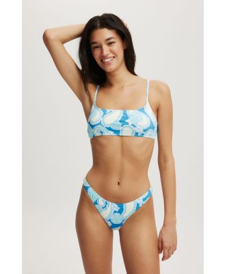 Body - Straight Neck Crop Bikini Top - Kendelle paisley blue