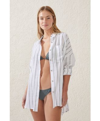 Body - Swing Beach Shirt - Faded khaki stripe
