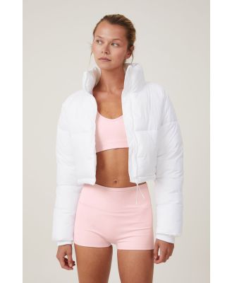 Body - The Mother Puffer Cropped Jacket - White