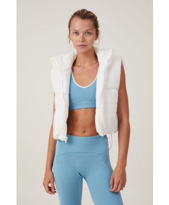 Body - The Mother Puffer Sherpa Reversible Vest - Coconut milk