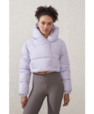 Body - The Mother Puffer Wrap Cropped Jacket - Lilac light