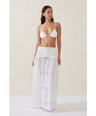 Body - The Vacation Maxi Skirt - White palm tree
