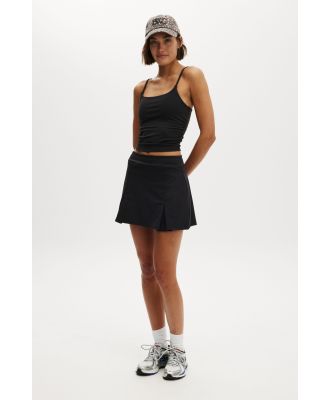 Body - Ultra Soft Fitted Pleat Skirt - Black