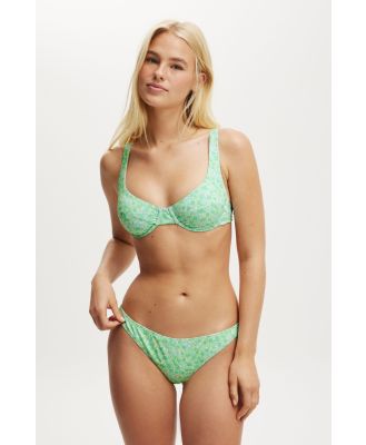 Body - Underwire Balconette Bikini Top - Georgette floral green