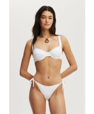 Body - Underwire Balconette Bikini Top - White jacquard