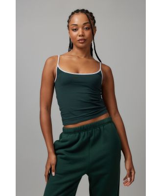 Factorie - Classic Cami - Ivy green/grey marle