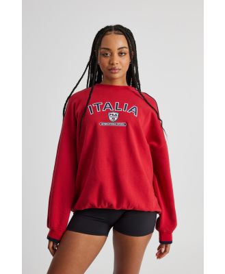 Factorie - Fila Lcn Slouchy Crew - Fila italia/red