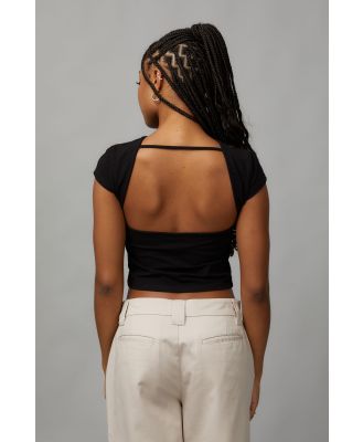 Factorie - Hailey Open Back Tee - Black