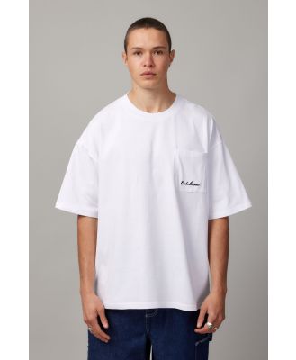 Factorie - Heavy Weight Box Fit Pocket Tshirt - Uc white/pocket calabasas