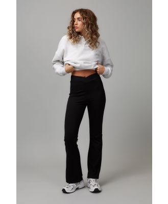 Factorie - High Waisted Flare Pull On Pant - Black