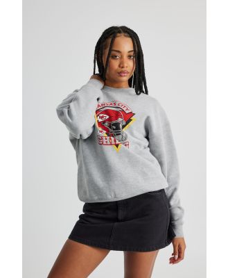 Factorie - Lcn Nfl Classic Crew Neck Sweater - Lcn nfl grey marle/chiefs