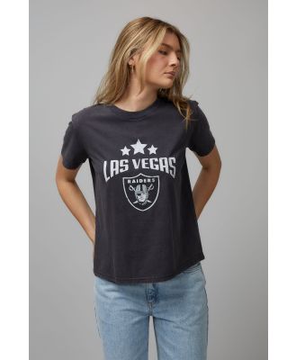 Factorie - Nfl Everyday Graphic Tee - Lcn nfl washed black/raiders