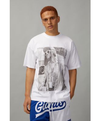Factorie - Oversized Music Merch T Shirt - Lcn mt white/cobain sunnies