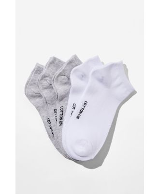 Rubi - 5Pk Ankle Sock - Grey mix