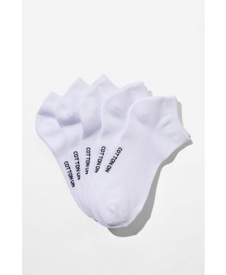 Rubi - 5Pk Ankle Sock - White