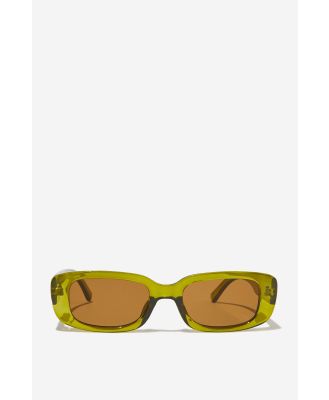 Rubi - Abby Rectangle Sunglasses - Sweet green