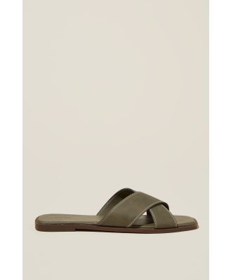 Rubi - Cloverly Crossover Slide - Khaki nubuck