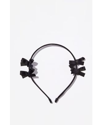 Rubi - Hannah Hard Headband - Black mini bows