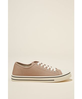 Rubi - Harlow Lace Up Plimsoll - Latte