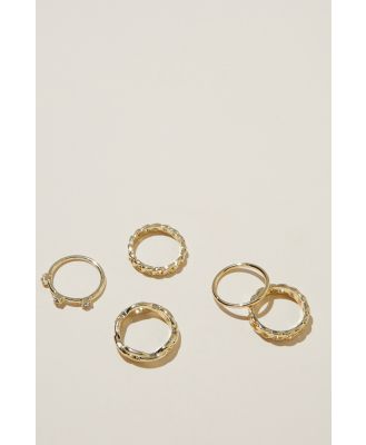 Rubi - Multipack Rings - Gold plated links