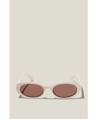 Rubi - Ophelia Oval Sunglasses - Ivory