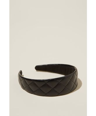 Rubi - Paris Padded Headband - Black quilted