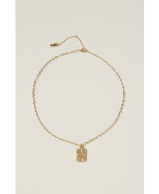 Rubi - Pendant Necklace - Gold plated celestial tag