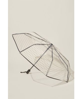 Rubi - Rainy Day Compact Umbrella - Transparent mini dot/black