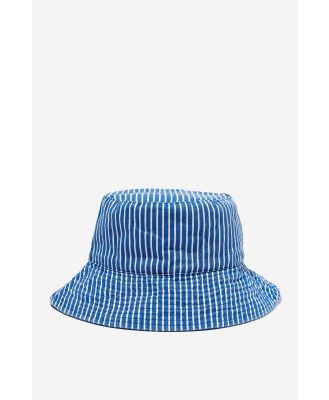 Rubi - Reversible Bianca Bucket Hat - Asher stripe/blue