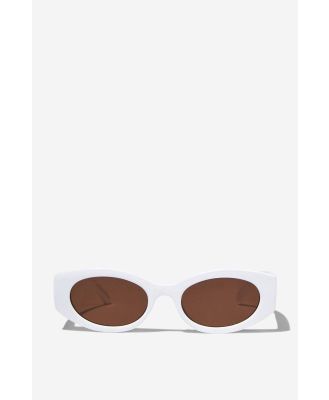 Rubi - Ruby Round Sunglasses - White