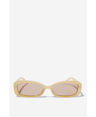 Rubi - Slim Abby Rectangle Sunglasses - Dandelion