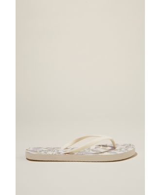 Rubi - The Rubi Flip Flop - Tropical palm lilac/ecru