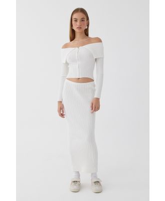 Supré - Kenzie Knit Maxi Skirt - Meringue white
