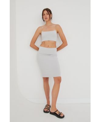 Supré - Luxe Hipster Midi Skirt - Dove grey
