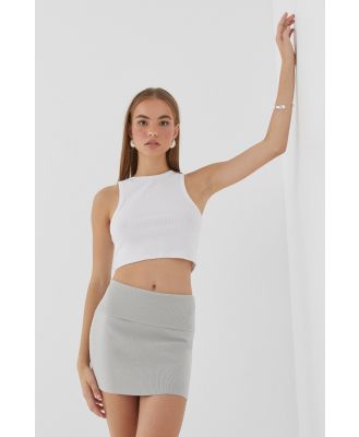 Supré - Nora Knit Mini Skirt - Gravel grey