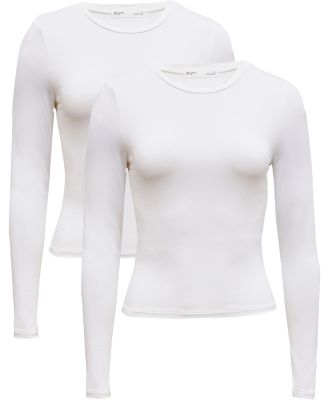 Supre - Multipack 2pk Luxe Long Sleeve Longline Tee - White