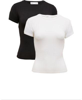 Supre - Multipack 2pk Luxe Longline Tee - Black/white