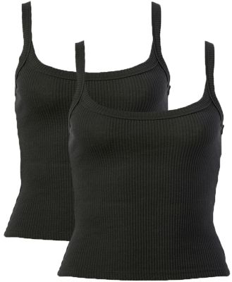 Supre - Multipack 2pk Riri Scoop Neck Tank - Black