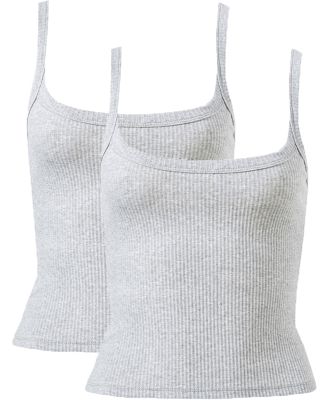 Supre - Multipack 2pk Riri Scoop Neck Tank - Grey marle