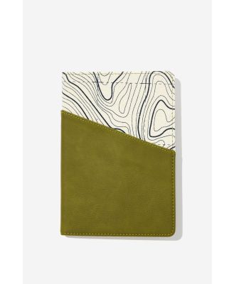 Typo - A5 Arlow Journal - Olive and topographic trail