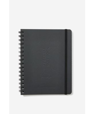 Typo - A5 Everyday Notebook - Black debossed