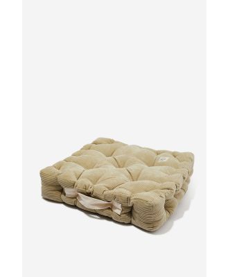 Typo - Floor Cushion - Artichoke green corduroy