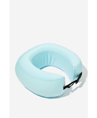 Typo - Foldable Travel Neck Pillow - Arctic blue