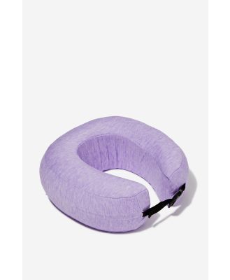 Typo - Foldable Travel Neck Pillow - Soft lilac marle
