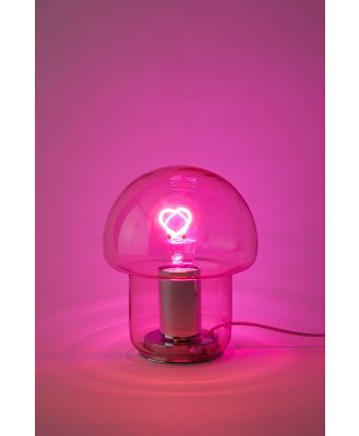 Typo - Glass Lamp Filament Globe - Ballet blush heart